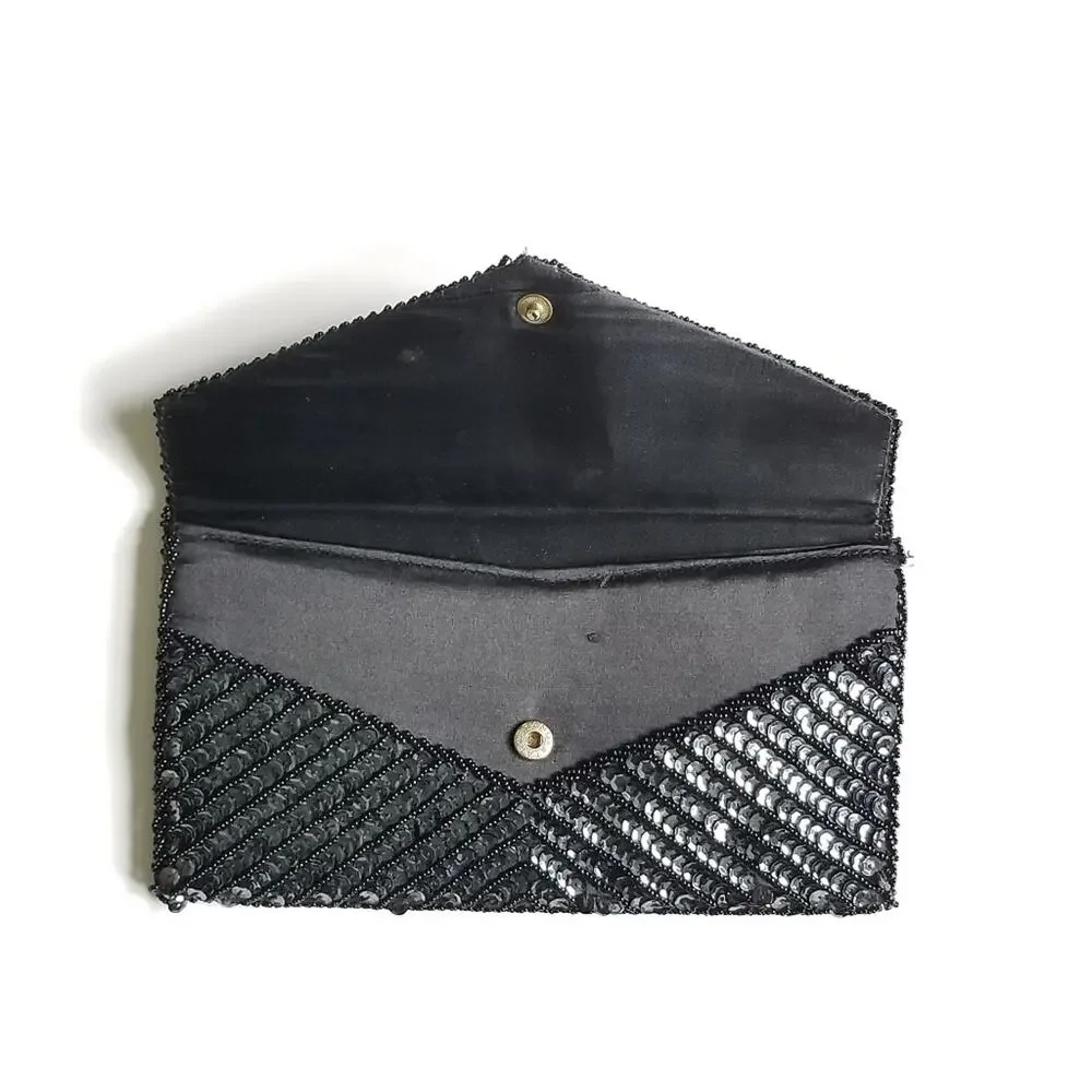 Vintage Delill Envelope Clutch Beads & Sequins
